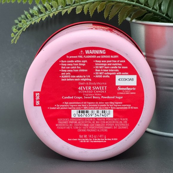 BBW 4ever Sweet Bath & Body Works x Sweethearts 3 Wick Candle - Picture 9 of 10